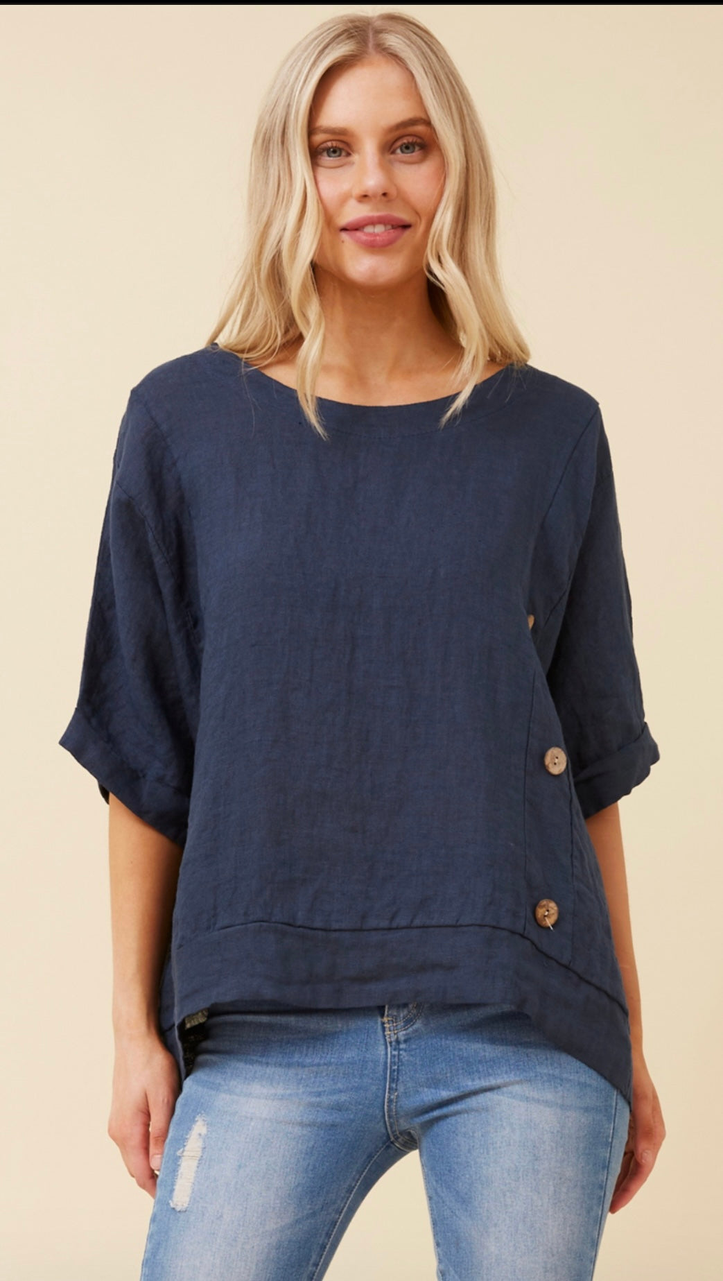 George Navy Top