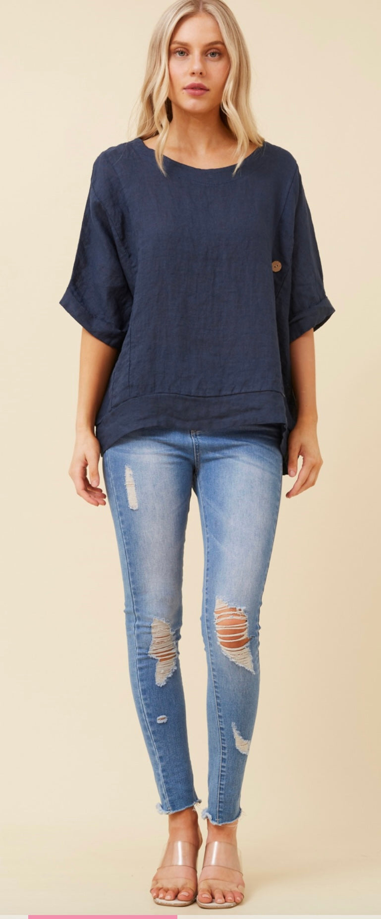 George Navy Top