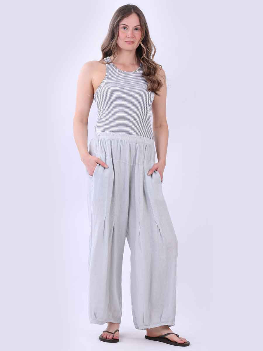 Everlyn Linen Pant Silver