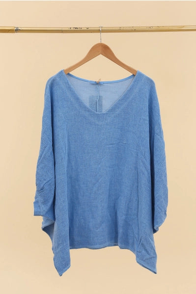 Brooke Oversized Top Royal Blue