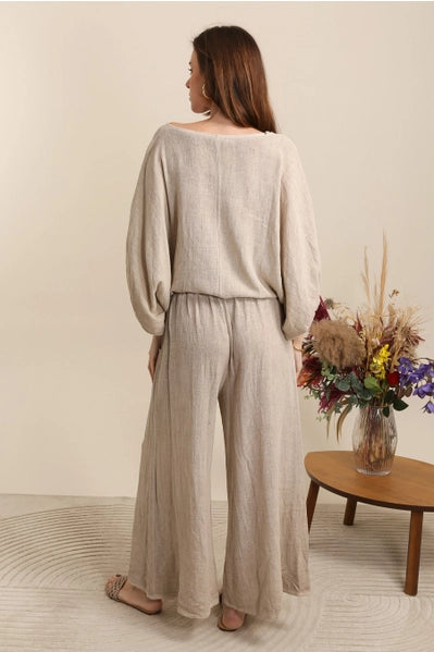Buttoned Pant - Beige
