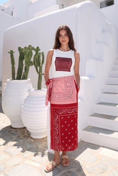 Everly Skirt Set - Red