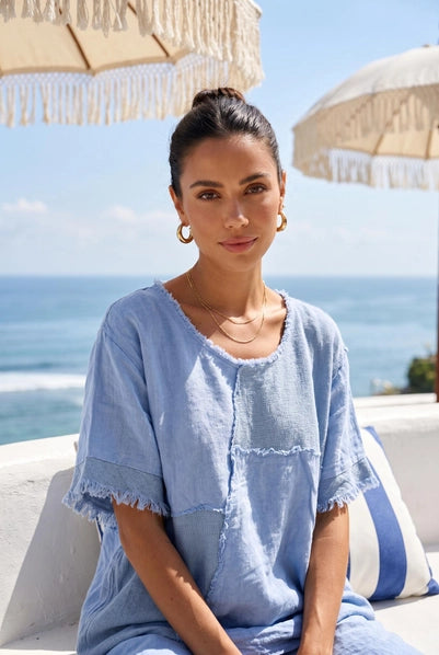 Greta Top Blue