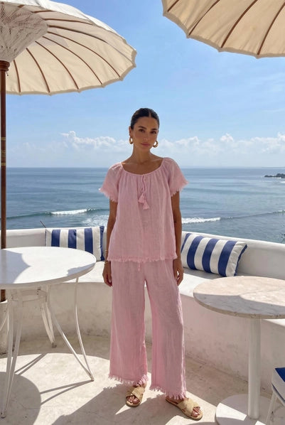 Ruffle Pants - Rosa