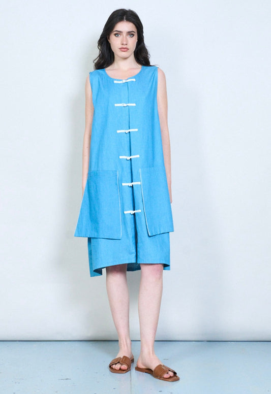 Saki Dress - Light Denim