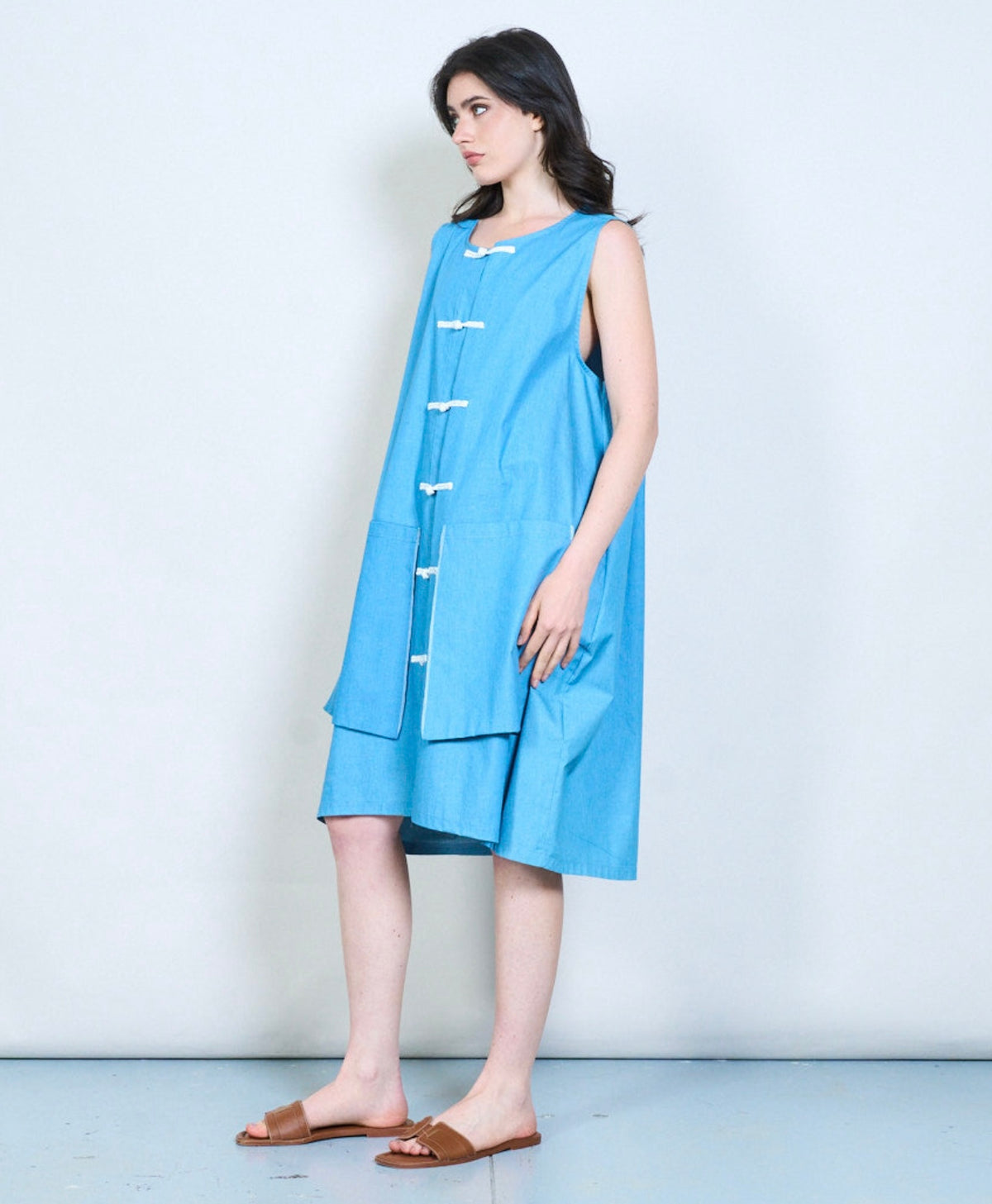 Saki Dress - Light Denim