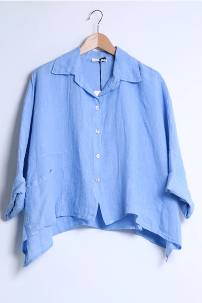 Willow Oversized Blouse Blue
