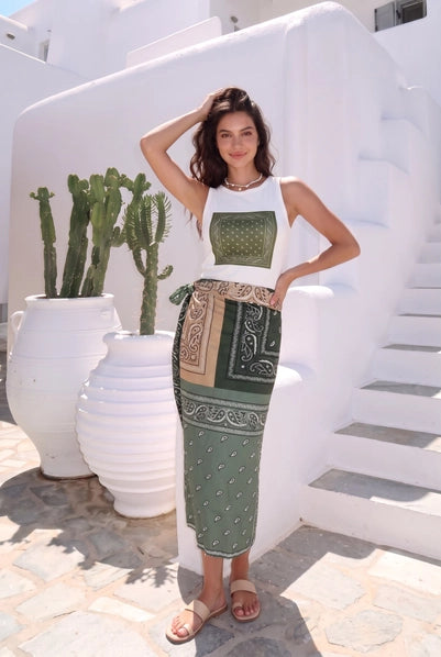 Everly Skirt Set - Khaki