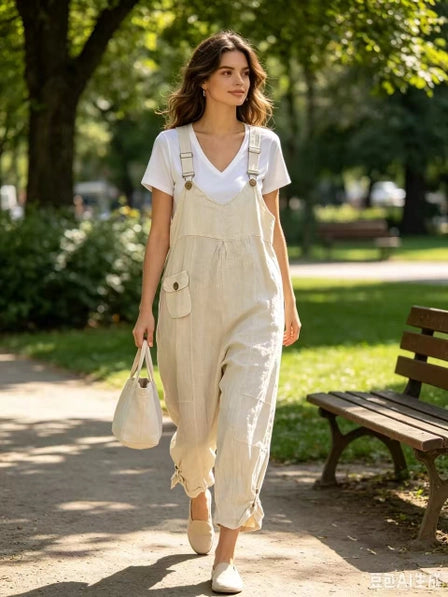 Zara Jumpsuit Beige