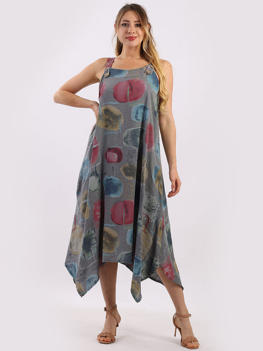 Naomi Charcoal Abstract Dress