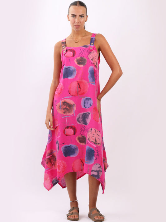 Naomi Fuchsia Abstract Dress
