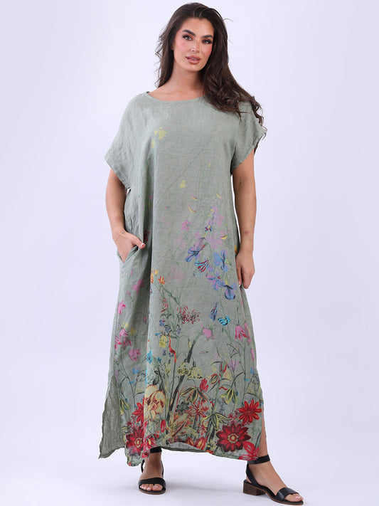 Flora Khaki Dress